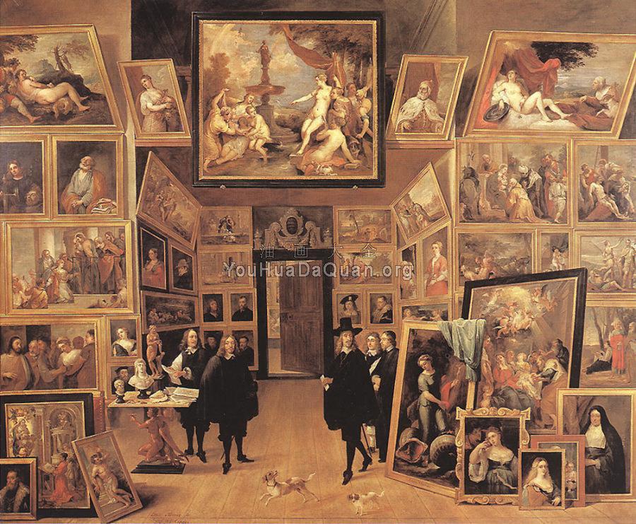 Archduke Leopold Wilhelm In His Gallery - 小大卫·特尼尔斯